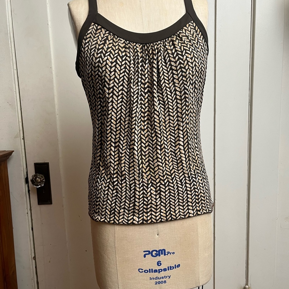 Stylish Brown and Cream Women's Top